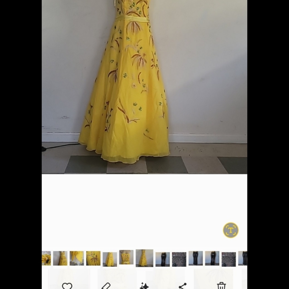 Yellow Floral Maxi Dress